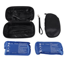 Portable Insulin Cooler Case - EVA Outdoor Travel Refrigerator Bag with 2x180g Ice Pack for Medication Storage