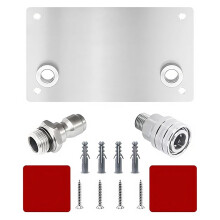 Foam Cannon Holder Wall Mount with 1/4 Inch Quick Connect Fittings for Pressure Washer Accessories