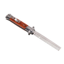 Men'S Folding Comb Portable Stainless Steel Metal Comb Outdoor Camping Practice Comb Butterfly Comb Practice Tool