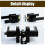 Interior Door Knobs Matte Black, Keyless Push Button Lock Door Handles with Lock for Bedroom Bathroom, for Left Right 5