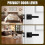 Interior Door Knobs Matte Black, Keyless Push Button Lock Door Handles with Lock for Bedroom Bathroom, for Left Right 6
