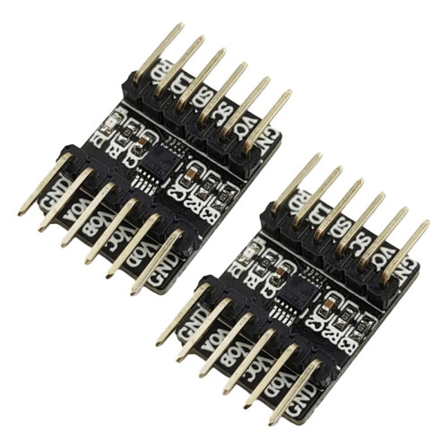 2PCS MCP4728 Module 12-Bit 4-Channel, Digital to Analog Converter Module