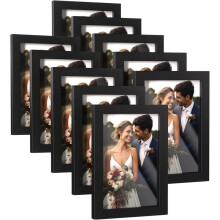 Juego de 10 Marcos de Fotos de 4x6, para Pared o Mesa, 3.5x5 o 4x6, Juego de Marcos para Galería de Fotos, Decoración Moderna Clásica para el Hogar