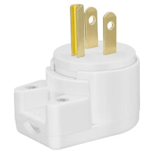 Suitable for NEMA 5-15P 90 Degree Right Angle Plug, 15A 125V Rewirable American 3-Pin Adjustable AC Plug,US Plug White
