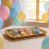 Rectangular Gold Decorative Metal Tray, RaisedEdge Gold Platter (Medium) Multipurpose Rectangular Gold Tray for Home 5