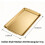 Rectangular Gold Decorative Metal Tray, RaisedEdge Gold Platter (Medium) Multipurpose Rectangular Gold Tray for Home 3