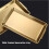 Rectangular Gold Decorative Metal Tray, RaisedEdge Gold Platter (Medium) Multipurpose Rectangular Gold Tray for Home 7