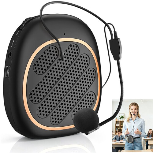Portable Speaker Microphone Voice Amplifier Rechargeable Amplifier with Headset Microphone 1