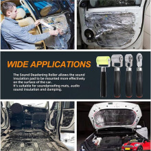 4 Pcs Car Sound Deadening Roller Kit - Essential Noise Insulation Tools for Automotive Soundproofing Installation