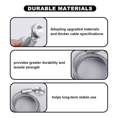 2 Câbles de Commande de Capot avec 4 Circlips pour Accessoires pour  pour  1987-2010 357/375 / 377/378 / 379 1