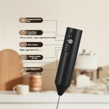Mousseur à Lait Électrique Rechargeable, Portable, 3 Vitesses Réglables, Fouet pour Café, Latte, Matcha et Thé Noir
