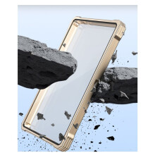 UV-Resistant 35PT Slab Case for PSA- High Alumina Glass, Magnetic Lock, Metal Frame Display