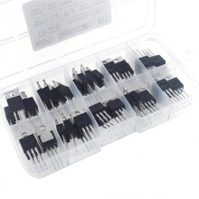 To-220 Transistor Assortment Kit - IRFZ44N,IRF640N,IRF540N,IRF3205 - 10 Types, 5 Each for Electronics Projects & Repair