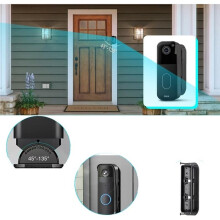 Horizontal Adjustable Angle Mount Bracket for Blink Video Doorbell 2nd Gen, Robust Weather-Resistant Design