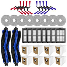 34-Delige Set Compatibele Accessoires voor Robotstofzuiger X70 / voor DEM-X70: Borstel, Filter, Stofzak en Dweil