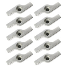 10x Aluminum Alloy Wing Nut Stage Light Parts M-12 T Nut Clamp Accessories Truss Clamp Wingnut T Handle Screw Silver