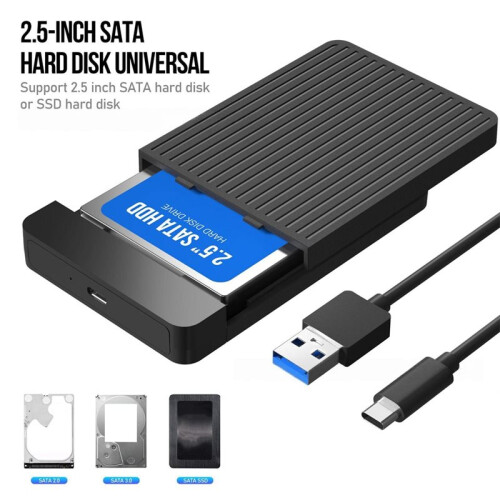 2.5 Inch  HDD SSD Enclosure  to USB 3.1 Type C 6Gbps for Disk Type USB-C External Hard Drive 1
