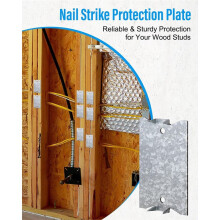Piastre di Sicurezza per Chiodi da 7,6 cm X 3,8 cm per Montanti In Legno, Protezione per Cavi e Fili, Protezione Anti-Chiodi per Impianti Idraulici Ed