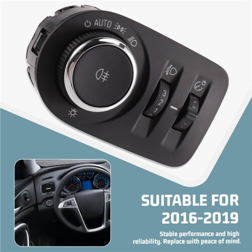 Automatic Front Headlight  Button Fog Light Rotary Button 39049490 for  Verano 2016-2019 2