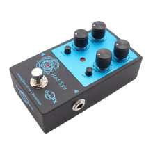 Fanmuzk Red Eye Analog Bass Drive Distortion Effect Pedal with Blend Control for Electric Bass Low Noise Tone Shaping