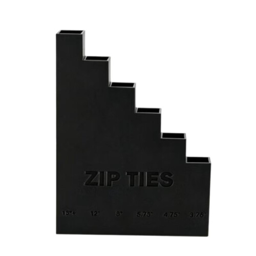2pcs Cable Zip Tie Storage Holder,6 Pockets Zip Tie Organizer Rack Wall Mount Pockets for Workshop Shed Garage 2