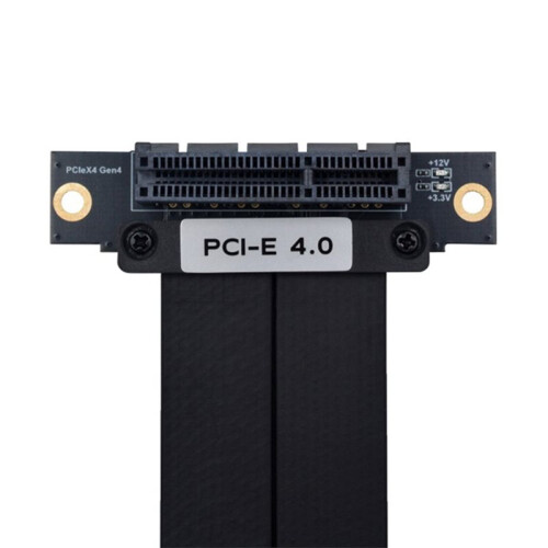 PCI-E 4.0 X4 Riser Cable 64Gbps High Speed 5U Gold-Plated GPU Extension Cable for GPU Mounting Motherboard SSD Server 1