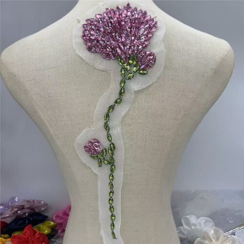 Applicazione per Abiti A Forma di Fiore Singolo, Resistente, Alla Moda e Versatile, Realizzata A Mano. 2