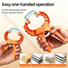 2pcs Strong Ratchet Clamp Fixed Clamp Secure Track Tightening Auxiliary Tool Wooden Fixing Tool Woodworking Tool 8Inch
