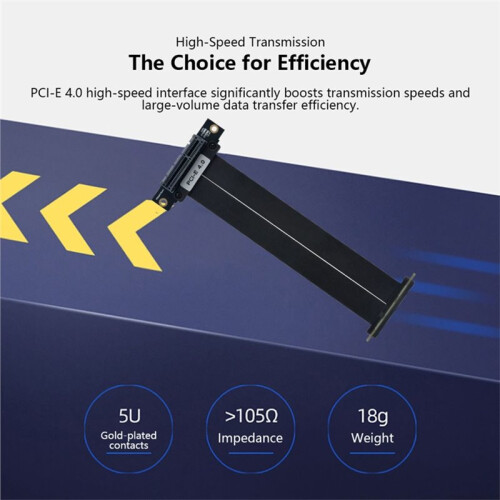 PCIe 4.0 X4 GPU Riser Cable High Speed  Card Extension Cable for GPU Mounting Motherboard SSD Server 2