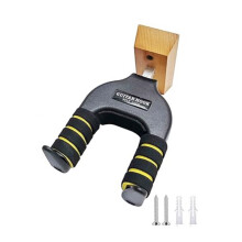 Non-Scratch Self Locking Guitar Wall Mount with Solid Wood Base Banjo Non-Scratch Padded Wall Bracket