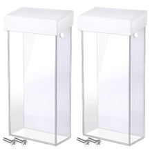 2 Pcs Acrylic Outdoor Brochure Holder for 4x9 Inch Brochure Outdoor Wall Mount for Signs, Mailboxes, and Decorations