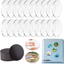 20Pcs Acrylic DIY Fridge Magnet Kit, Magnetic Refrigerator Picture Frames Handmade Crafts