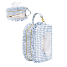 Double-Layer Wipe Holder Quilted Wipes Bag Hanging Diaper Bag Portable Wipe Pouch for Outdoor Stroller, Travel