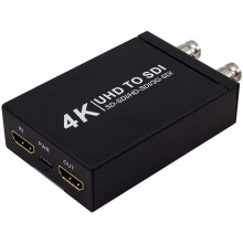 4K UHD -Compatible to SDI Converter Dual BNC -SDI HD-SDI 3G-SDI 1080P, Loop-Out for Live Stream Camera EU PLUG