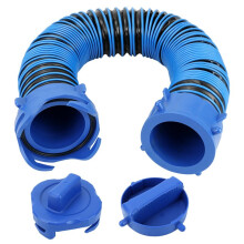 3FT RV Sewer Hose, RV Dumping Sewer Hose, Waste Hose with Swivel Fittings, with 2 Storage Caps