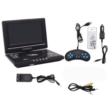 9.8 Inch Portable DVD Player Swivel Screen Dual Speaker DVD Player VCD EVD CD Game TV Player for Car Home Use-EU Plug