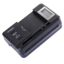 Cargador de Batería Universal para Móviles con Pantalla LCD y Puerto USB para Cargadores de Teléfonos Móviles, Enchufe Europeo.