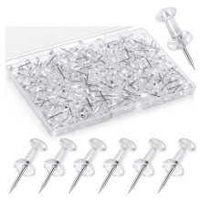 200 Pcs Push Pins Tacks, Thumb Tacks for Wall, Standard Thumb Tacks for Bulletin Board, Corkboard, Map, Photo, Offices