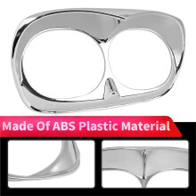 Motorcycle Dual Headlight Bezel Trim Cover Outer Fairing for Road Glide Custom EFI CVO 1998-2013 Chrome