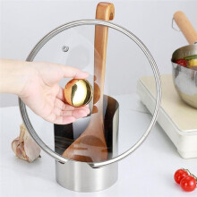 2 in 1 Multi-Functional Kitchen Utensil Holder, Stainless Steel Pot Lid and Spoon Rest Organizer Rack