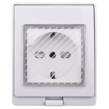 Socket IP55 Surface-Mounted Outdoor Waterproof and Dustproofstyle Power for Garden Garage EU Plug