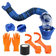 3-Fuß-Abwasserschlauch-Set für Wohnmobile - Abwasserschlauch (Inkl. Schraubenschlüssel und Handschuhe) für und Wohnwagen