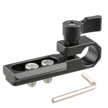 Camera Single 15mm Rod Clamp with NATO Safety Rail &1/4"-20 Screws for DSLRs GH5 / Ems100/ 5DMkIII Video Accessories