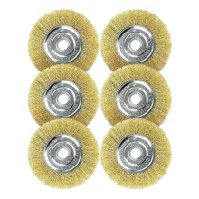 Grout Brush Set, 6 Pieces Wire Brush for Gloria Multibrush and Weedbrush, Diameter 11.5 cm, for Floor Cleaning,Moss,Dirt