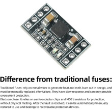 5-60V 5A Electronic Fuse Module Auto Manual Resettable Overcurrent Short Circuit over Tem Protection Board