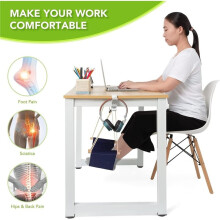 Foot Hammock Under Desk Footrest, Adjustable Office Foot Rest Under Desk Hammock, Portable Desk Feet Hammock with Holder