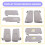 1Pair Left Right Driver Passenger Side Sun Visor TDY1-69-320 for  CX-9 CX9 2010-2015 Grey 7