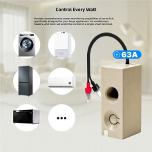 Tuya Zigbee Power Metering Module Electricity Consumption Monitor 63A Measure Built-in Current Transformer 1 Gang