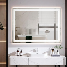 50x70cm Bathroom Mirror with LED, Anti-Fog, IP44