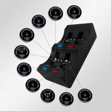 4 Slot Button Battery Charger for LIR2032/2025/2016/1632/1620/2477/2430/2440/2450 USB Interface